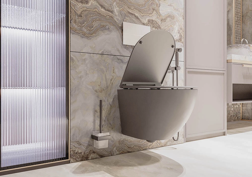 Унитаз подвесной Veconi Moro VMO-48TGr от магазина Vanna-Vanna.ru!