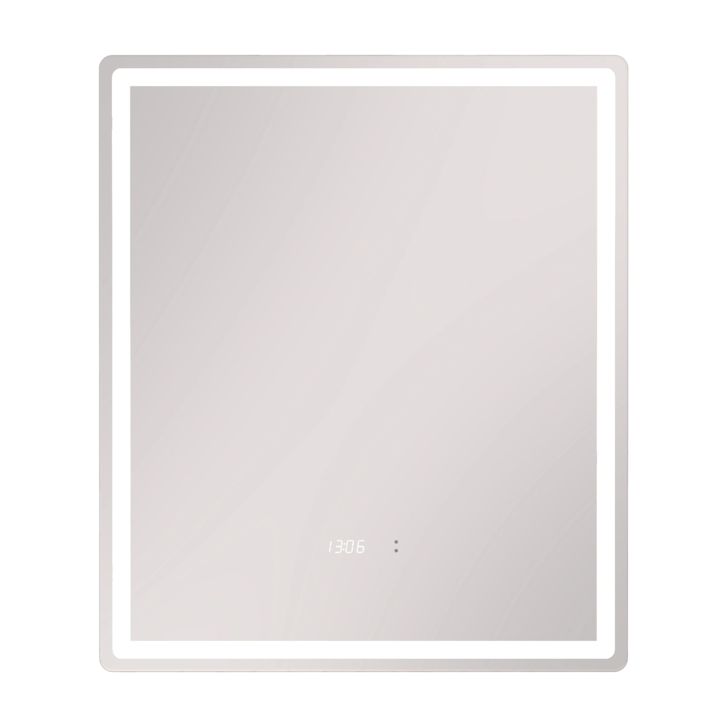 Зеркало Vigo Geometry Luxe 600 свет, сенсор, часы, антизапотевание от магазина Vanna-Vanna.ru!