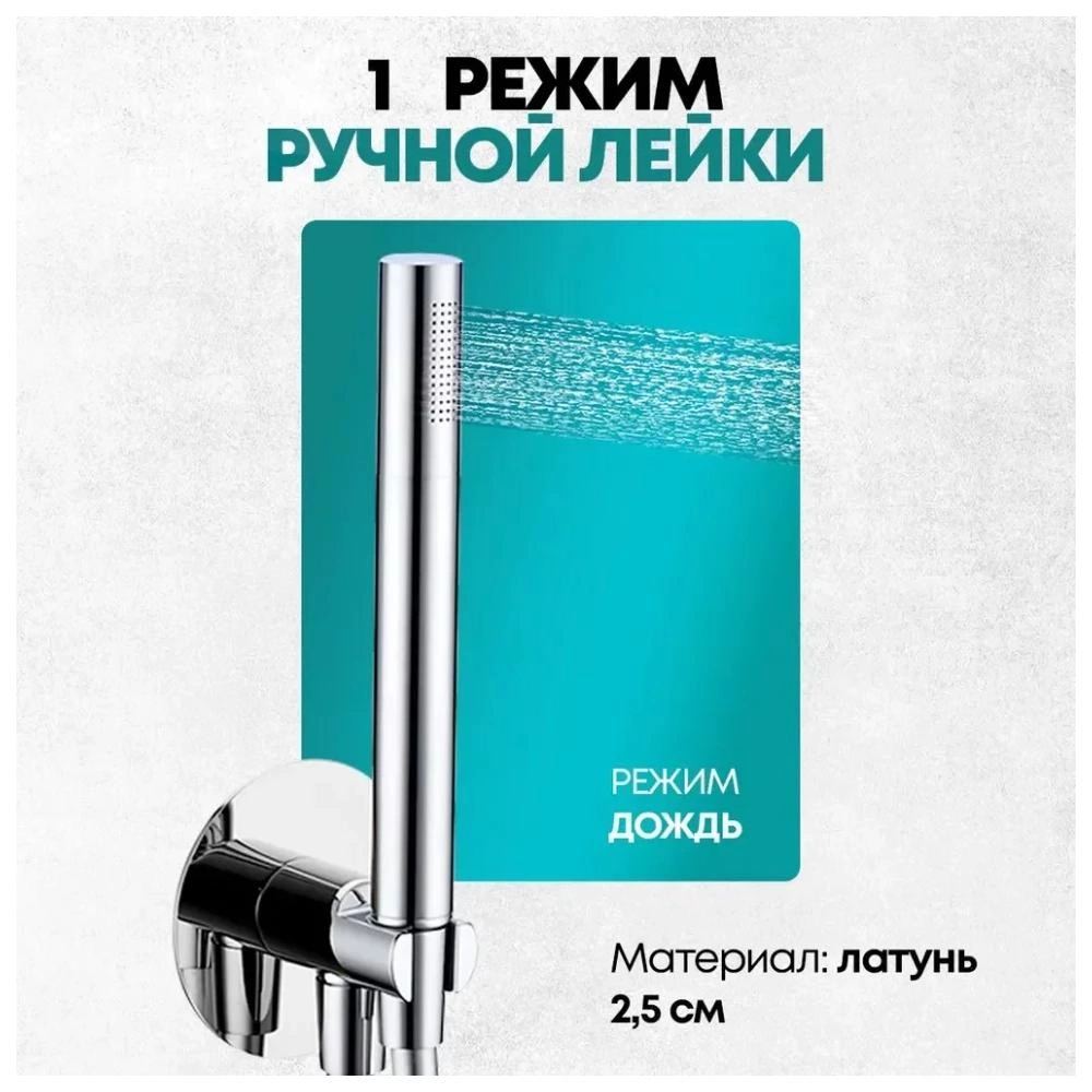 Душевая система встраиваемая (без излива) Grocenberg GB5090CR, хром от магазина Vanna-Vanna.ru!