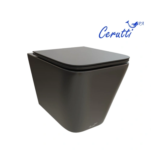 Унитаз Ceruttispa Maiella aria CT9163 подвесной, черный матовый от магазина Vanna-Vanna.ru!