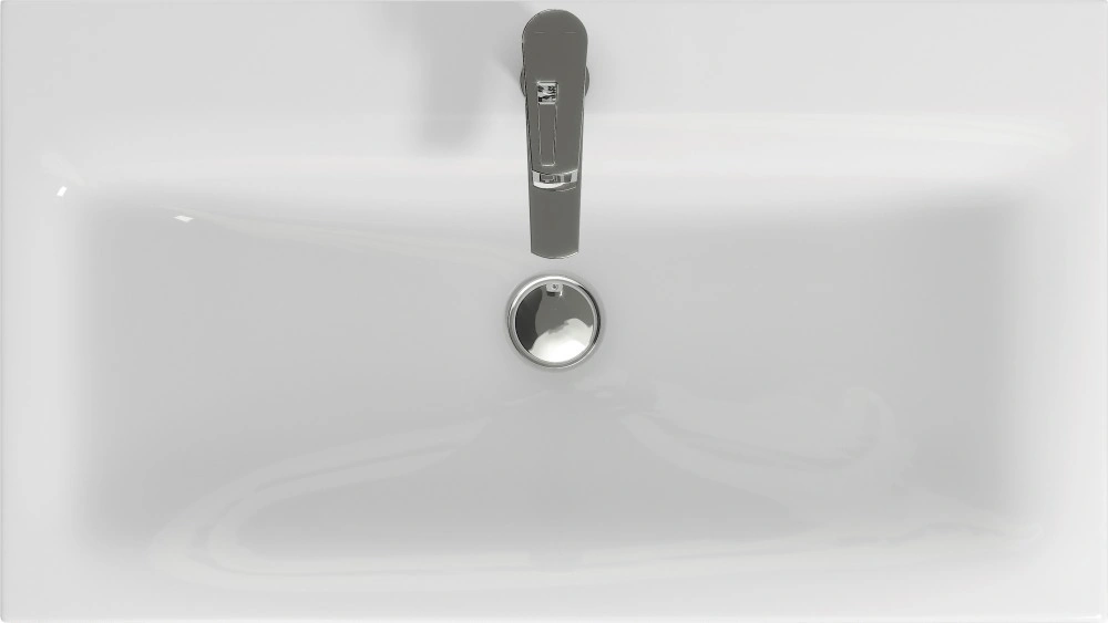 Тумба напольная SanStar Квадро 80 с раковиной Moduo 80 белый от магазина Vanna-Vanna.ru!