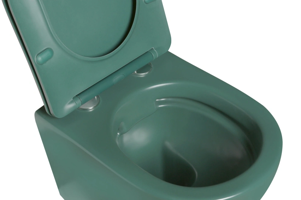 Унитаз SantiLine SL-5107 подвесной, с микролифтом, зеленый матовый от магазина Vanna-Vanna.ru!