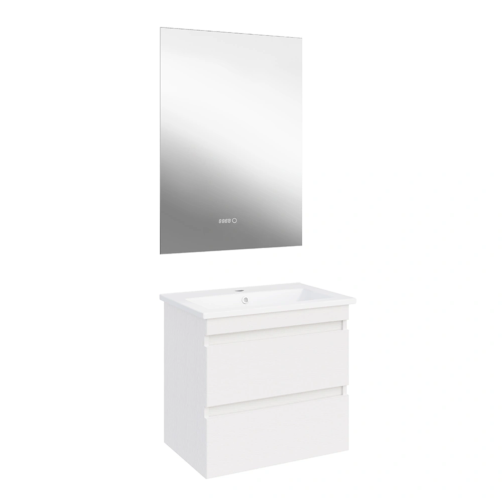 Тумба с раковиной Асб-мебель Лира 60 подвесная, ясень белый от магазина Vanna-Vanna.ru!