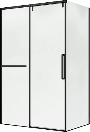 Душевой угол распашной Terminus Альба, 900х1200х2200, черный, стекло прозрачное осветленное