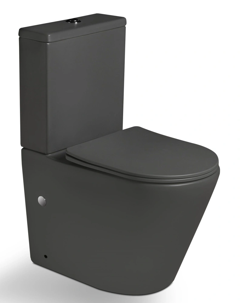 Унитаз SantiLine SL-5014MG напольный, безободковый, черный матовый от магазина Vanna-Vanna.ru!