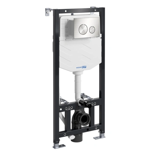 Инсталляция WasserKraft Aller 10TLT.010.ME.BN02 для подвесного унитаза, с кнопкой, никель от магазина Vanna-Vanna.ru!