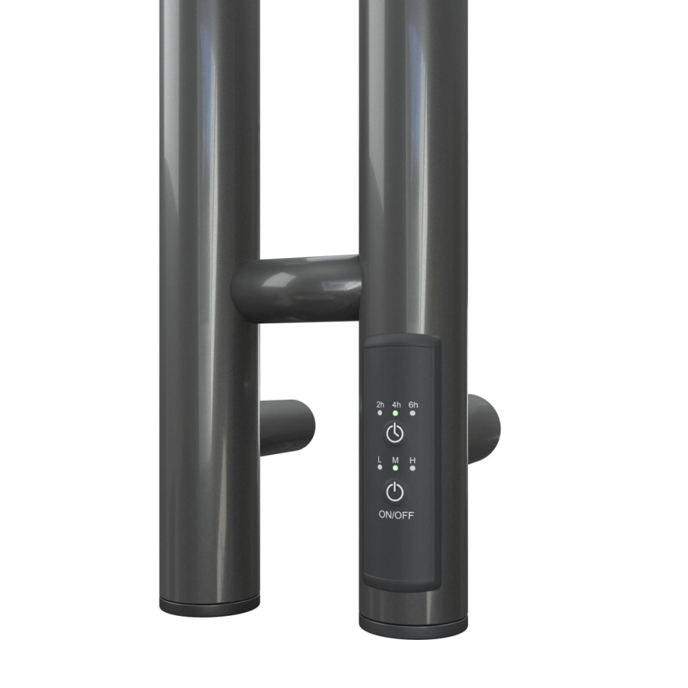 Полотенцесушитель электрический APEXTERMO Luna LN10111GF 1100x80 с крючками, графит металлик от магазина Vanna-Vanna.ru!
