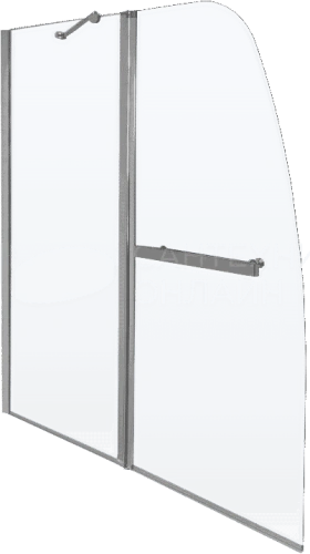 Стеклянная шторка Parly F03F 130x120 профиль белый от магазина Vanna-Vanna.ru!