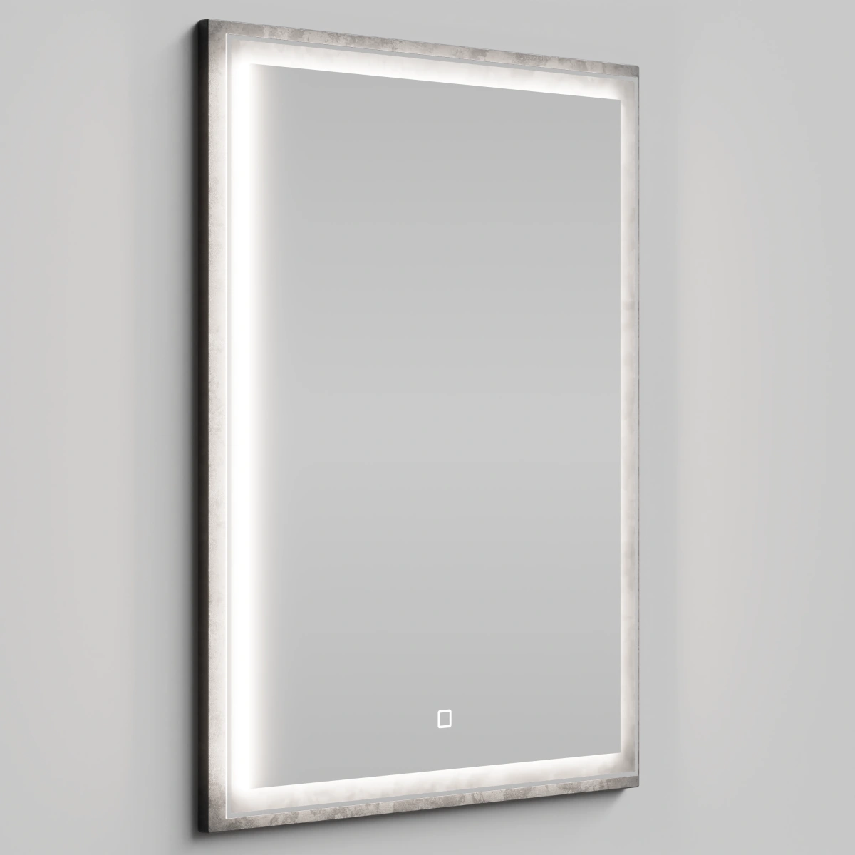 Зеркало Vod-ok Лайт 60 свет, сенсор, Серый камень от магазина Vanna-Vanna.ru!