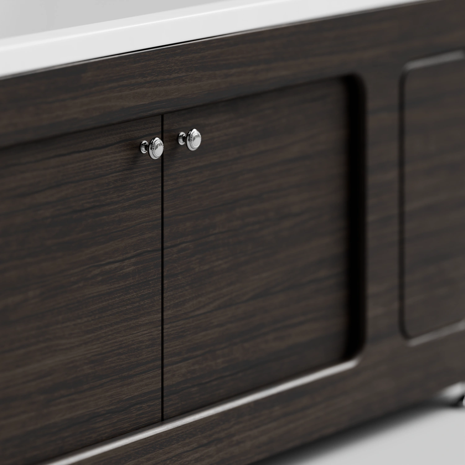 Экран под ванну Vod-ok Лидер 150 раздвижной венге от магазина Vanna-Vanna.ru!