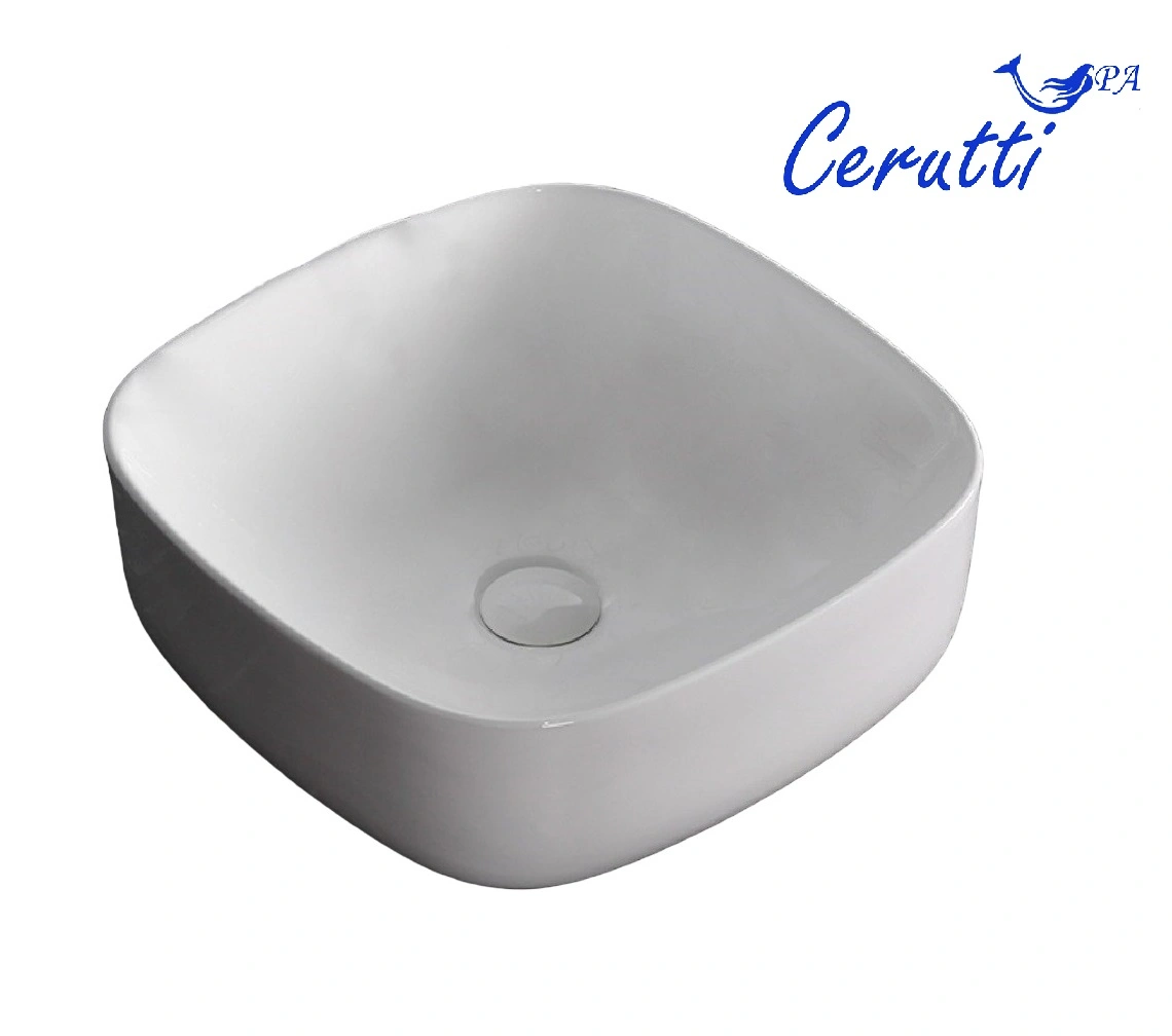 Раковина Ceruttispa CR0010 накладная, белая, квадратная 425х425х150 от магазина Vanna-Vanna.ru!
