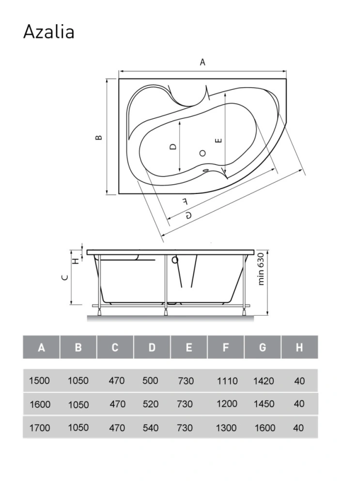 Ванна акриловая Vayer Azalia 160х105 L левая от магазина Vanna-Vanna.ru!