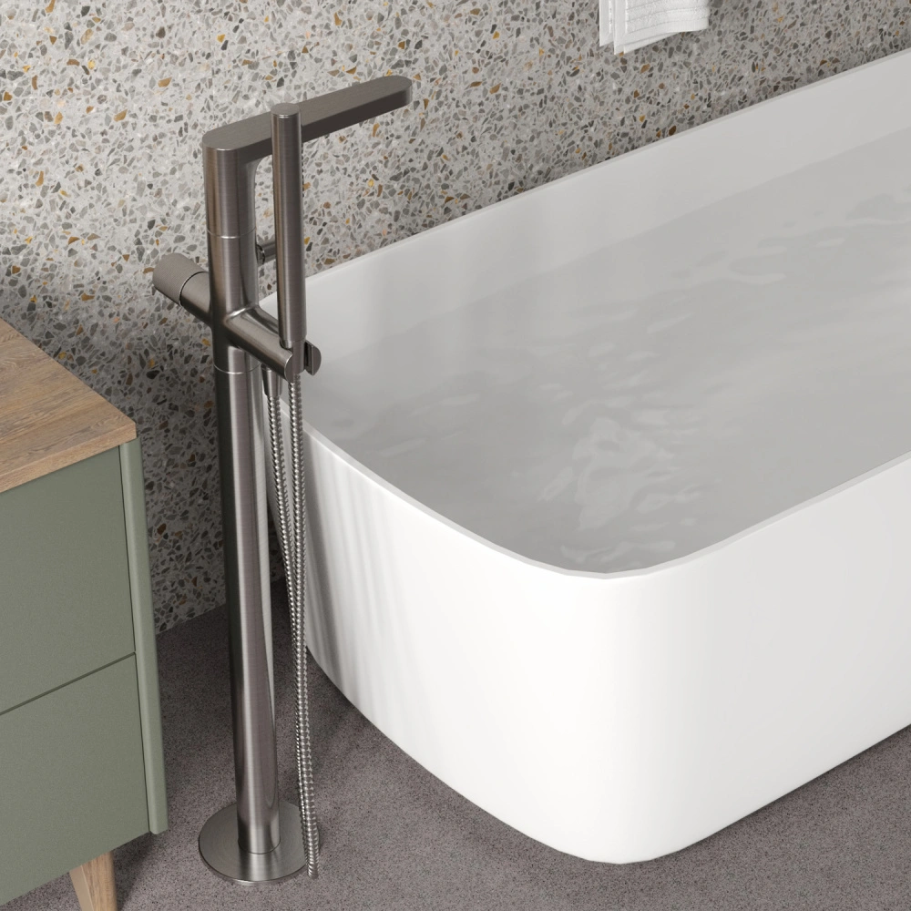 Смеситель для ванны WasserKRAFT Tauber 6421 никель от магазина Vanna-Vanna.ru!