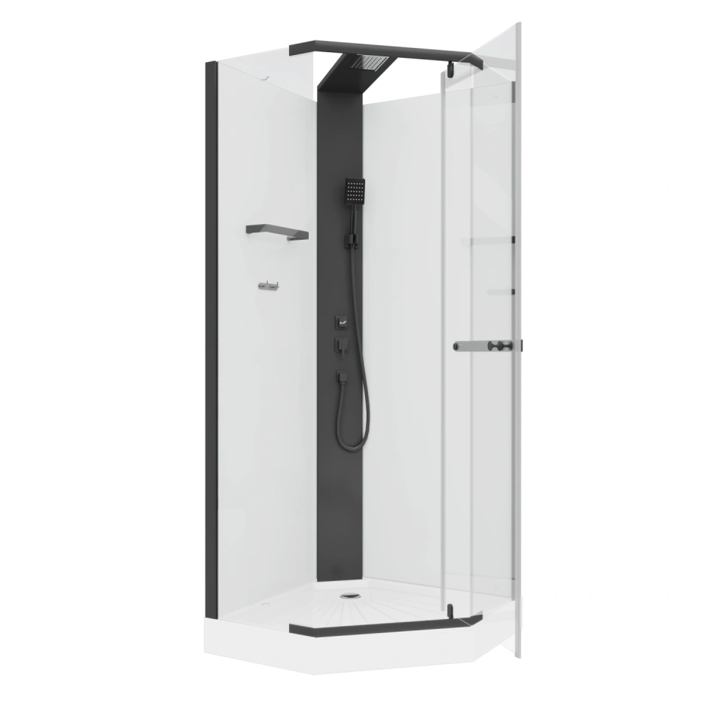 Душевая кабина Ceruttispa CHIKA901B без крыши (90x90x215-225) от магазина Vanna-Vanna.ru!
