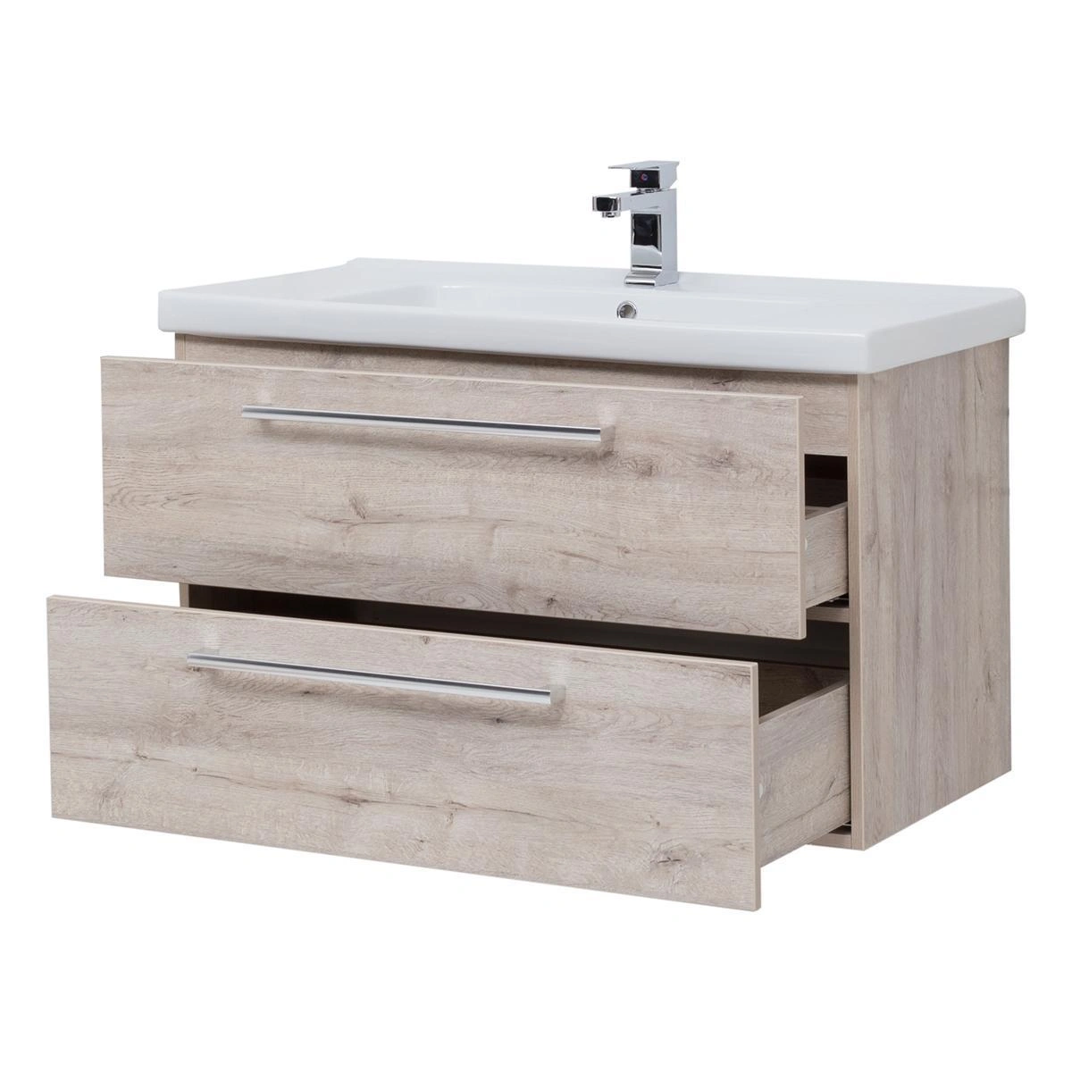 Тумба с раковиной подвесная Dreja Gio 100 см, дуб кантри от магазина Vanna-Vanna.ru!