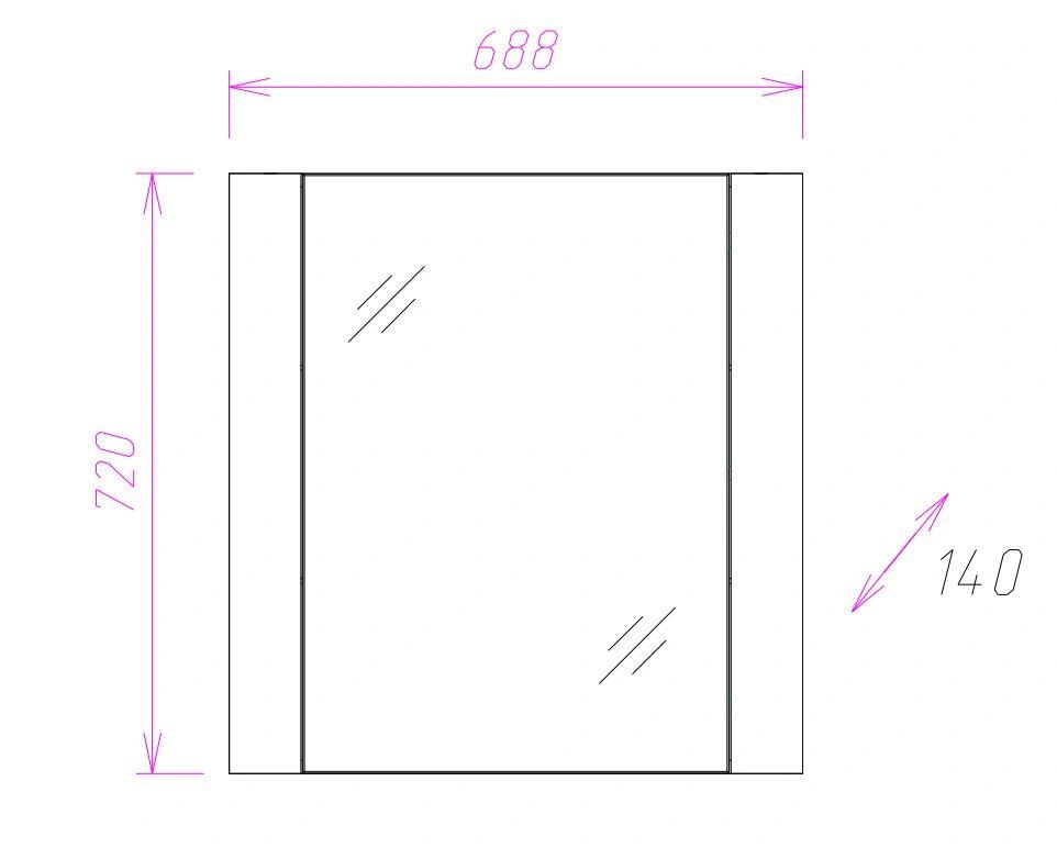 Зеркало-шкаф Onika Стоун 70 ателье светлое, универсальный от магазина Vanna-Vanna.ru!