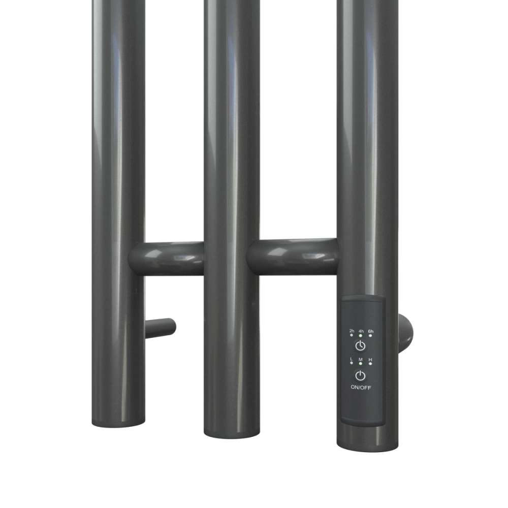 Полотенцесушитель электрический APEXTERMO Luna LN10112GF 1100x120 с крючками, графит металлик от магазина Vanna-Vanna.ru!