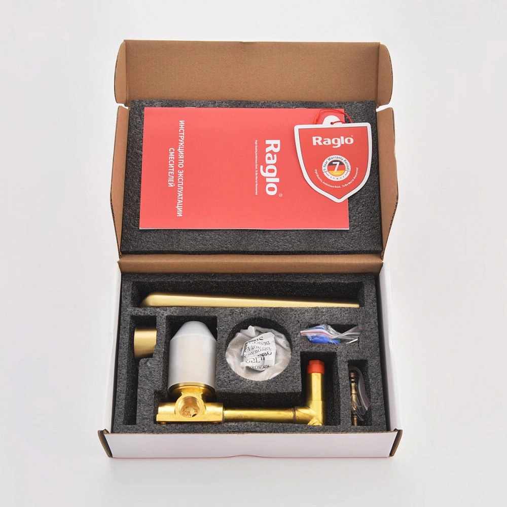 Смеситель для раковины Raglo R20.11.03, золотой сатин от магазина Vanna-Vanna.ru!