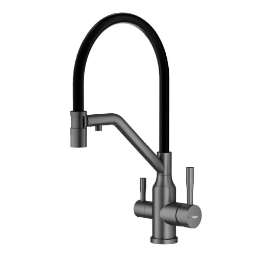 Смеситель для кухни с подключением фильтра Raglo R81.62.09, графит от магазина Vanna-Vanna.ru!