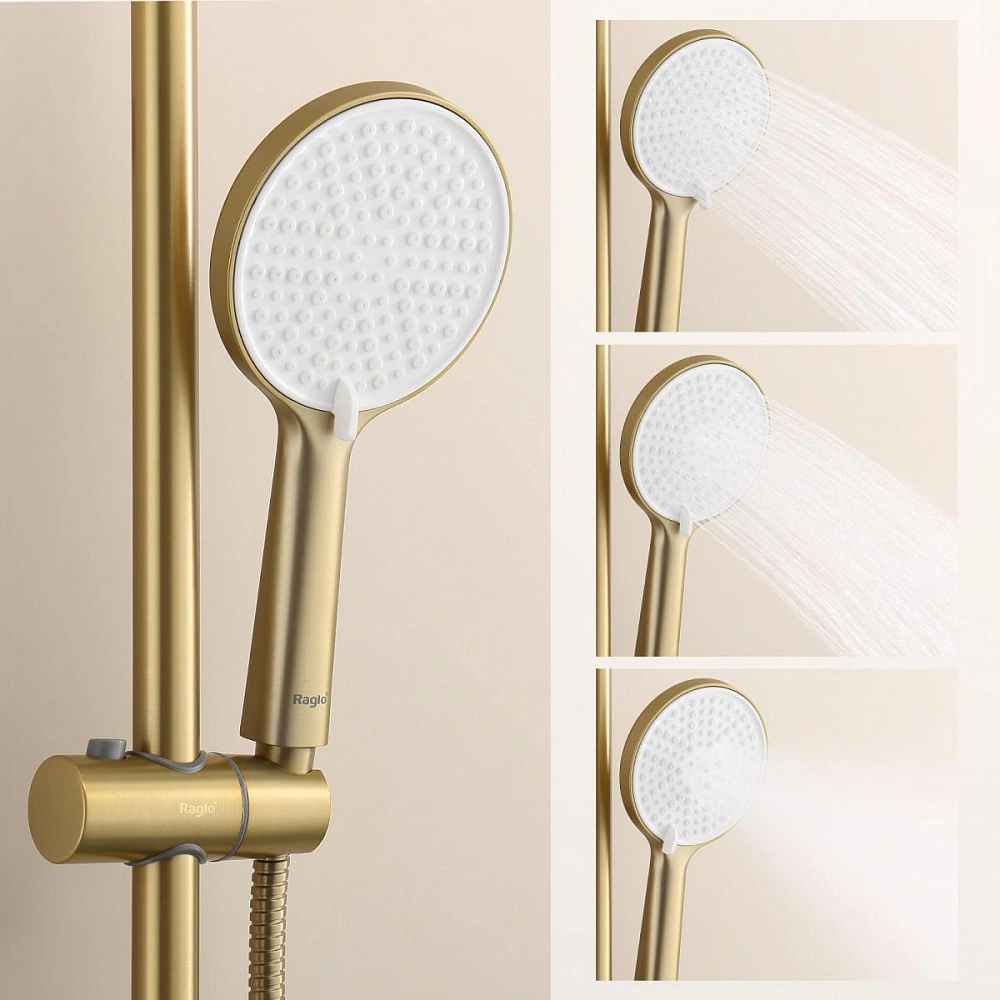 Душевая система Raglo R20.24.03, сатин золотой от магазина Vanna-Vanna.ru!