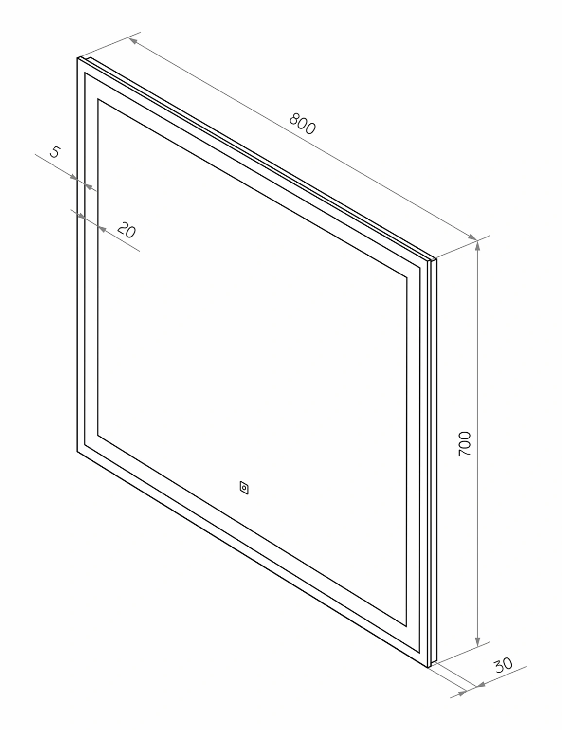 Зеркало Misty Сириус 800x700