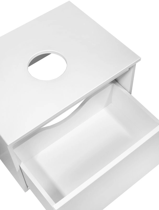 Тумба подвесная Runo Бари 50 под накладную раковину, белый