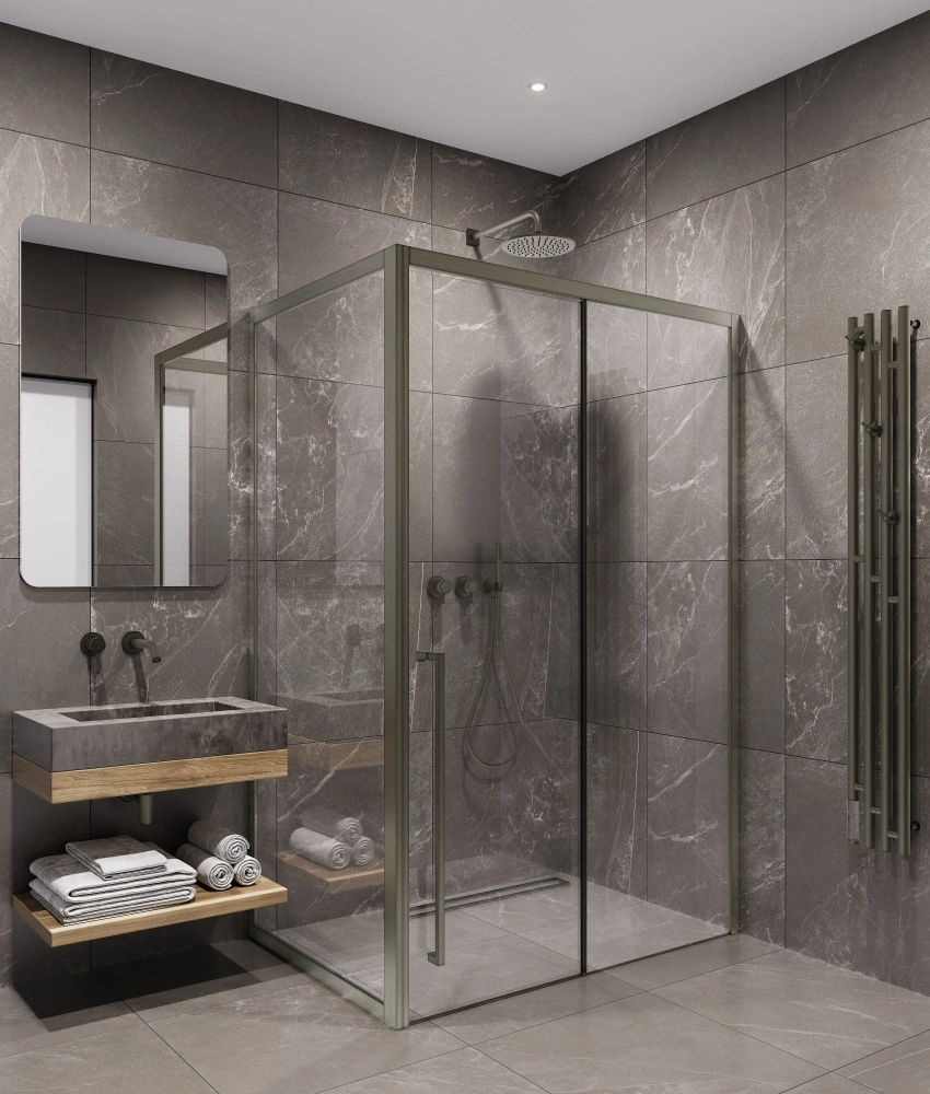 Душевой уголок Timo TDSS-120/13C-8L + TSS-900/13C-8 120x90 см, профиль никель, стекло прозрачное от магазина Vanna-Vanna.ru!