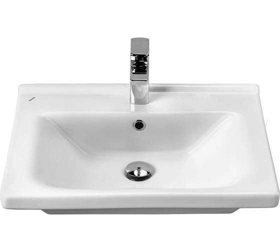 Тумба с раковиной EQUIL Lago 60 подвесная, 2 ящика, белый/дуб сонома от магазина Vanna-Vanna.ru!