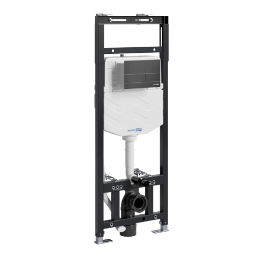 Инсталляция WasserKraft Alme 15TLT.010.ME.MB04 для подвесного унитаза, с кнопкой от магазина Vanna-Vanna.ru!