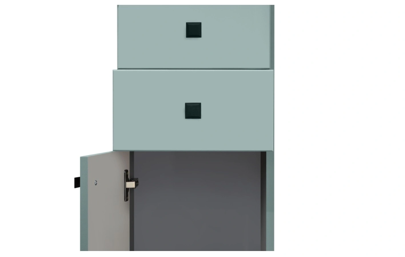 Пенал Runo 50 напольный, бирюзовый, правый