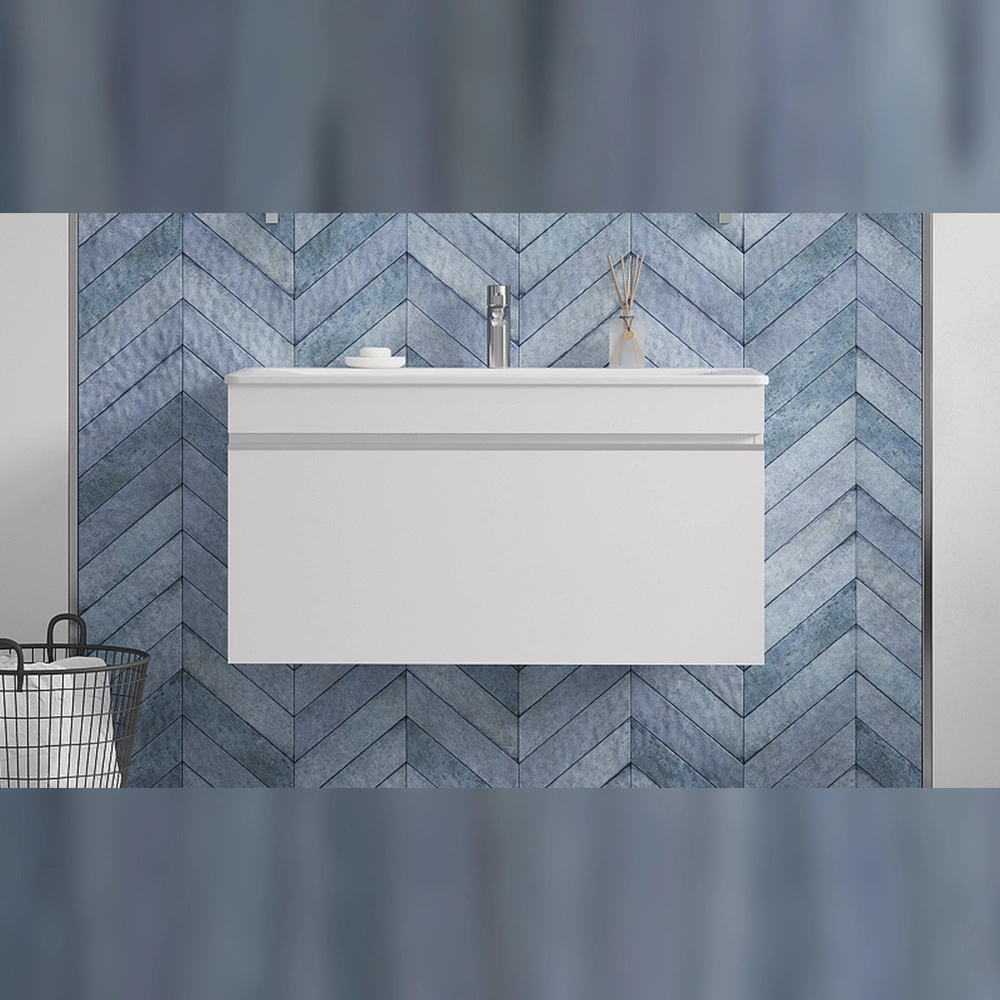 Тумба с раковиной подвесная Velvex Pulsus tp.PUL.PUL.100.1Y белый глянец, 100 см от магазина Vanna-Vanna.ru!