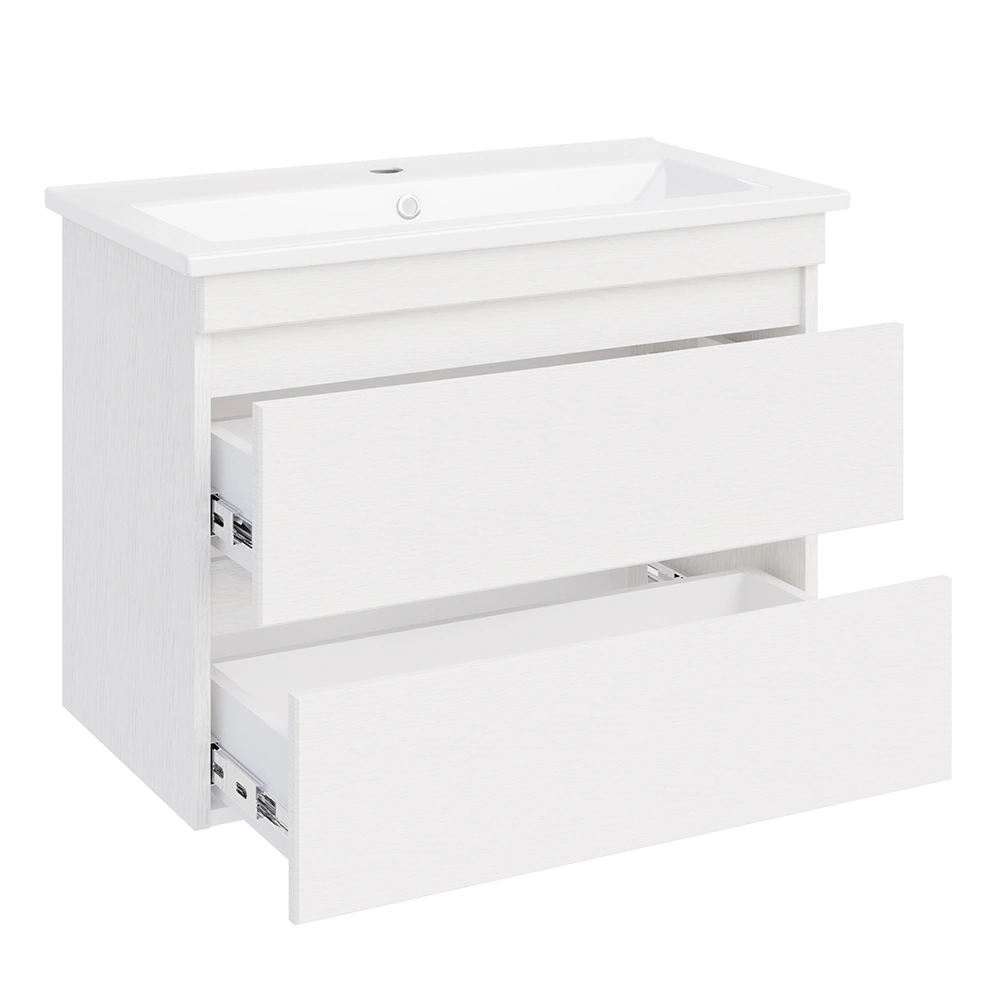 Мебель для ванной Асб-мебель Лира 75 комплект, подвесной, белый