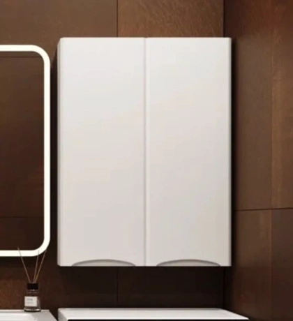 Шкаф навесной Style Line Бергамо 60 мини люкс, белый антискрейч от магазина Vanna-Vanna.ru!