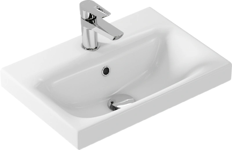 Тумба напольная SanStar Квадро 50 с раковиной Moduo 50 белый