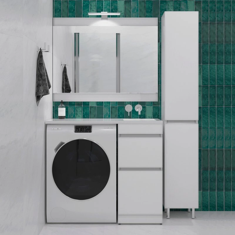 Пенал Style Line Даллас 30 L/R, Пленка, с корзиной, напольный, белый от магазина Vanna-Vanna.ru!