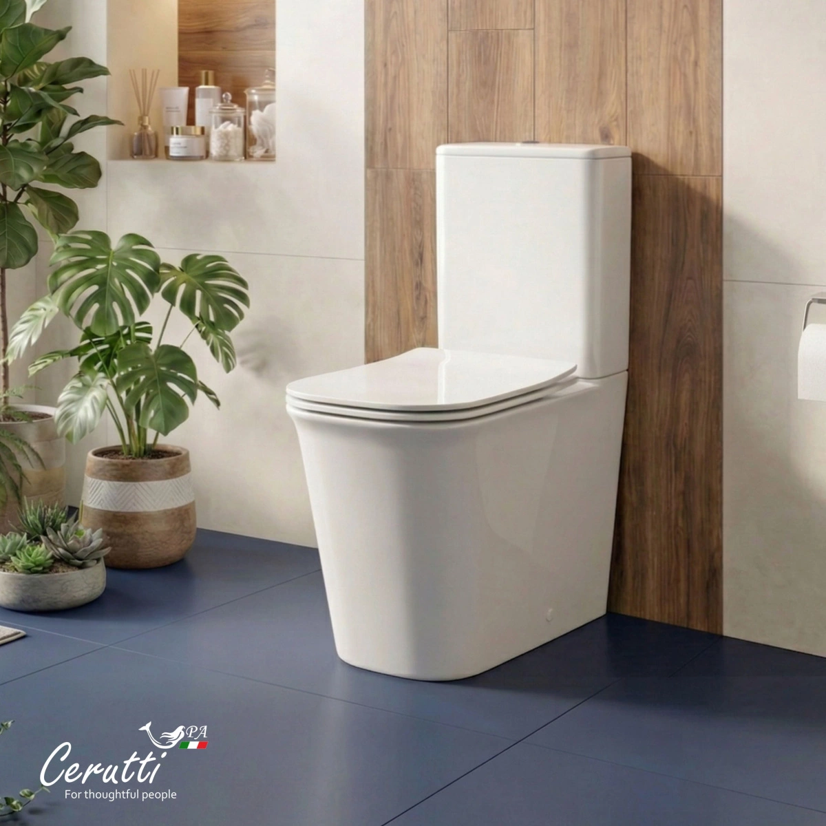 Унитаз напольный Ceruttispa АРНО (ARNO) CT7838 безободковый (620х345х800) от магазина Vanna-Vanna.ru!