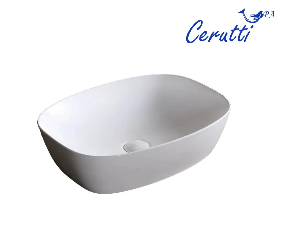 Раковина Ceruttispa CR0064 накладная, белая, прямоугольная 510х390х140 от магазина Vanna-Vanna.ru!