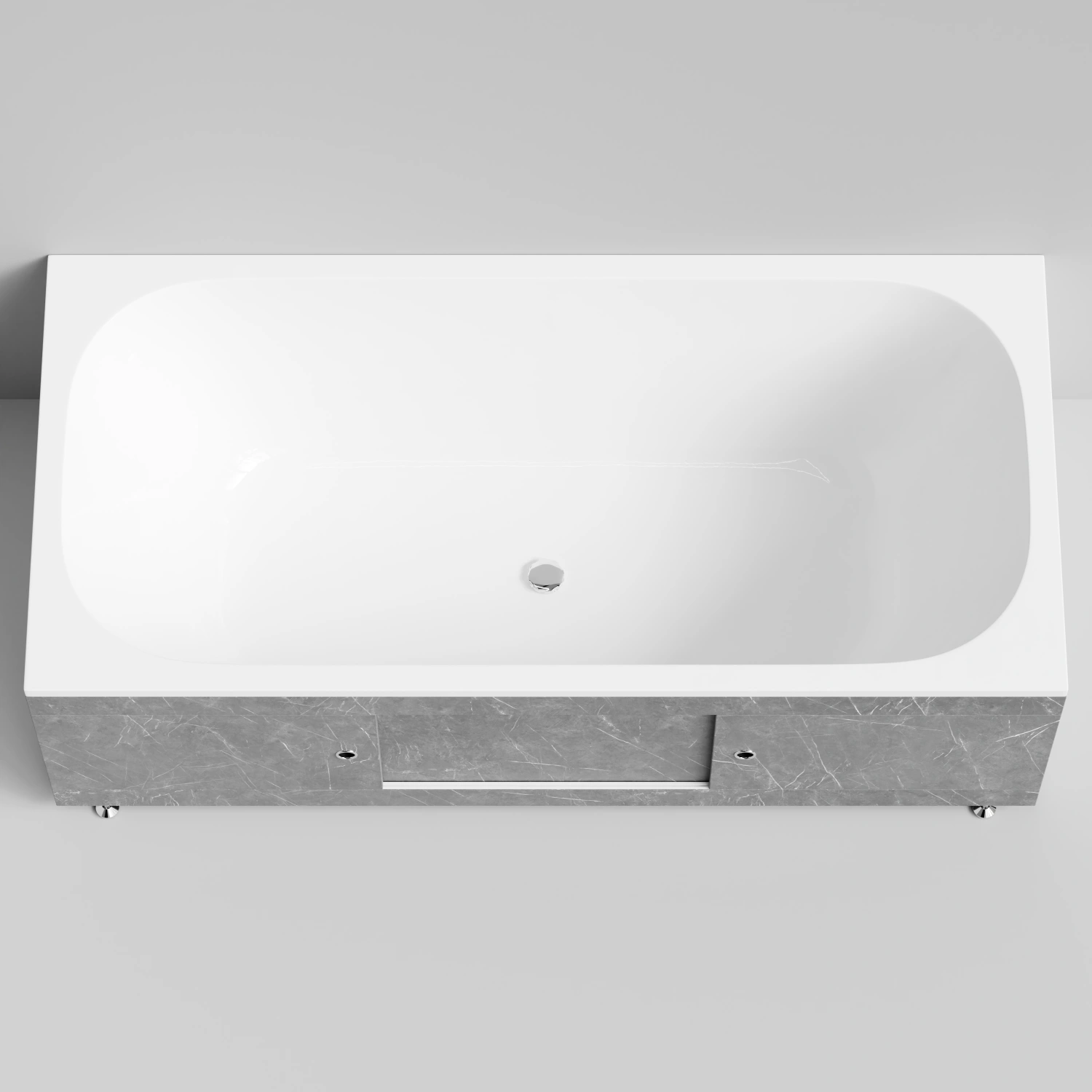 Экран под ванну Vod-ok Купе 180 раздвижной Мрамор Серый софт тач от магазина Vanna-Vanna.ru!