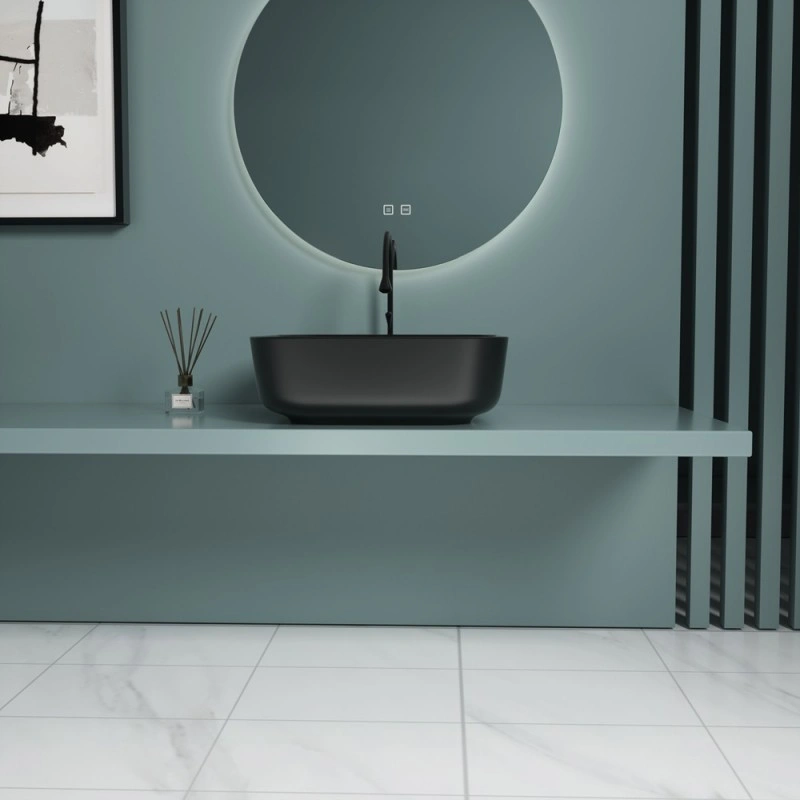 Раковина накладная Esbano ERCINA-N (matt black) 385x385x140 от магазина Vanna-Vanna.ru!