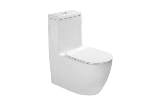 Унитаз SantiLine SL-5011 напольный, безободковый, моноблок, белый от магазина Vanna-Vanna.ru!