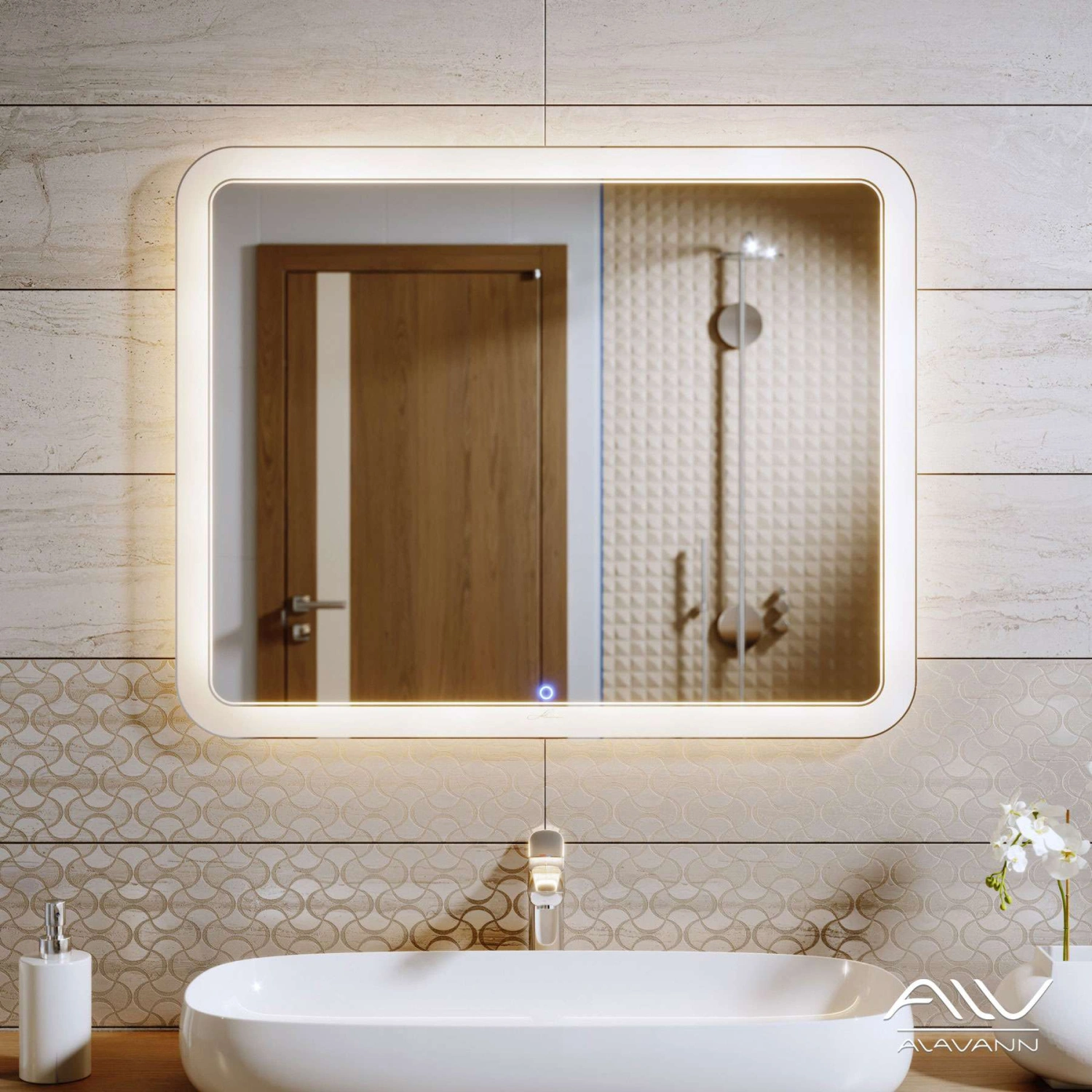 Зеркало Alavann Vanda Lux 80 свет, сенсор от магазина Vanna-Vanna.ru!