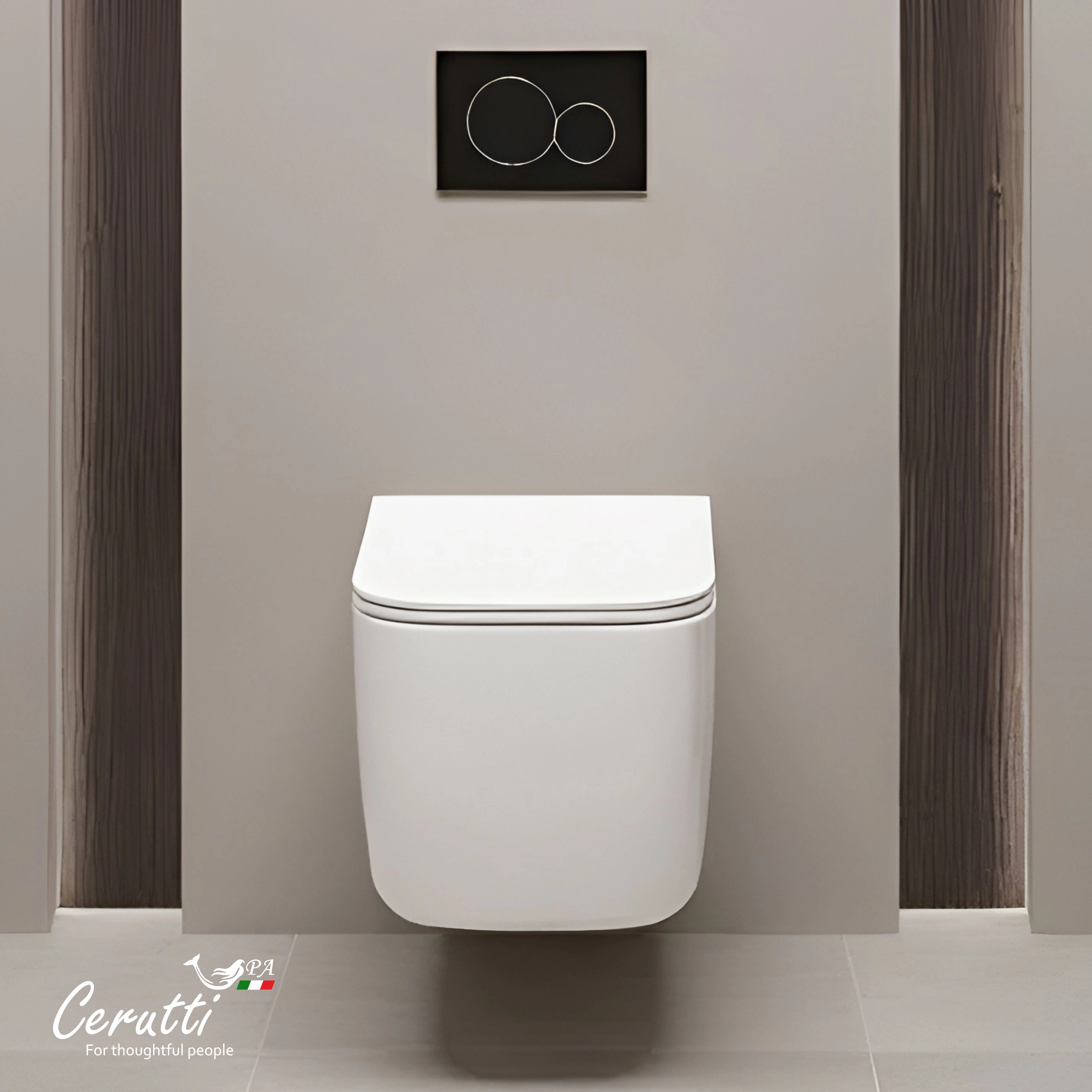 Унитаз подвесной Ceruttispa ТАЦИТО (TACITO) Aria Tornado CT12033 безободковый (525х360х320) от магазина Vanna-Vanna.ru!