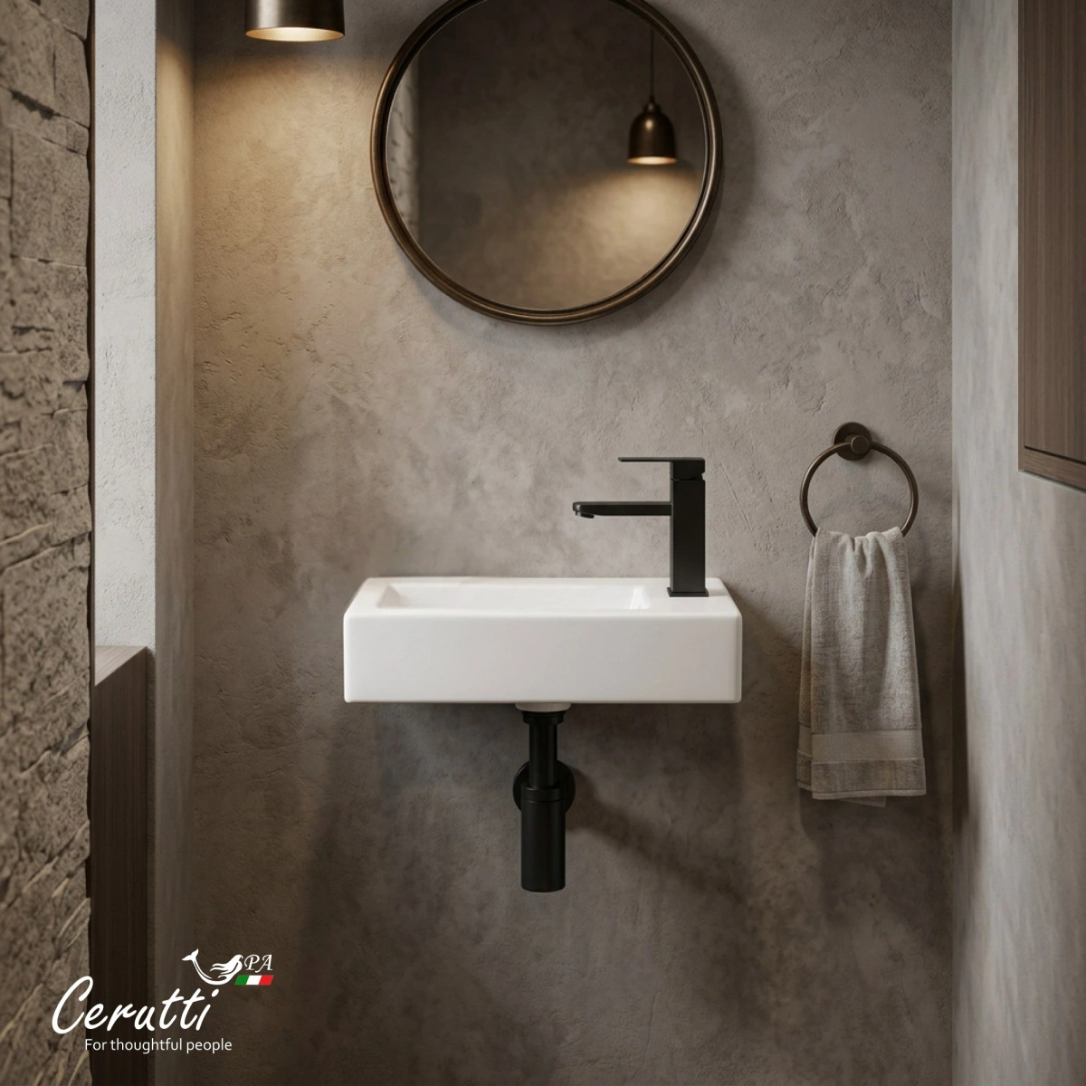 Раковина Ceruttispa CR4005R накладная, белая, прямоугольная, 500х260х140 R от магазина Vanna-Vanna.ru!