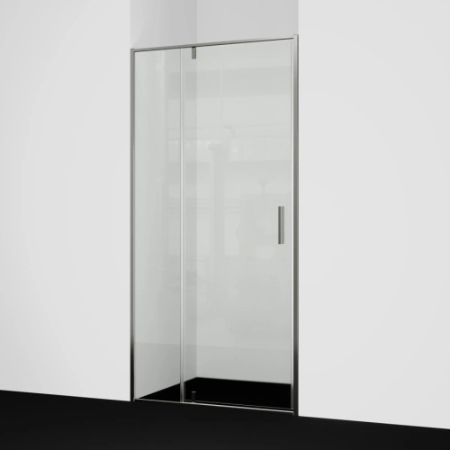 Душевая дверь WasserKraft Spree 14P12 100 в нишу, распашная, прозрачное стекло, никель от магазина Vanna-Vanna.ru!