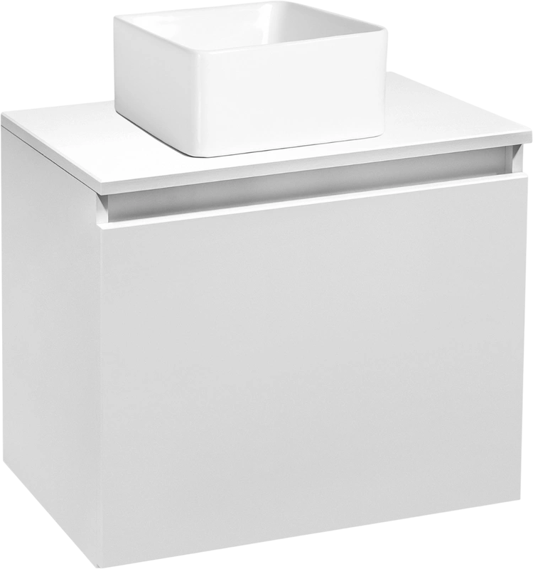 Тумба подвесная Runo Бари 50 под накладную раковину, белый