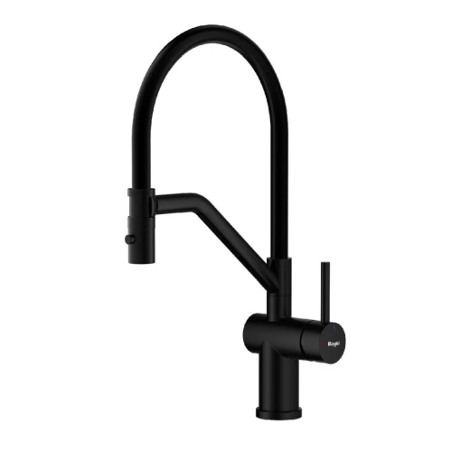 Смеситель для кухни со съемным изливом на магните Raglo R86.41.06, черный от магазина Vanna-Vanna.ru!