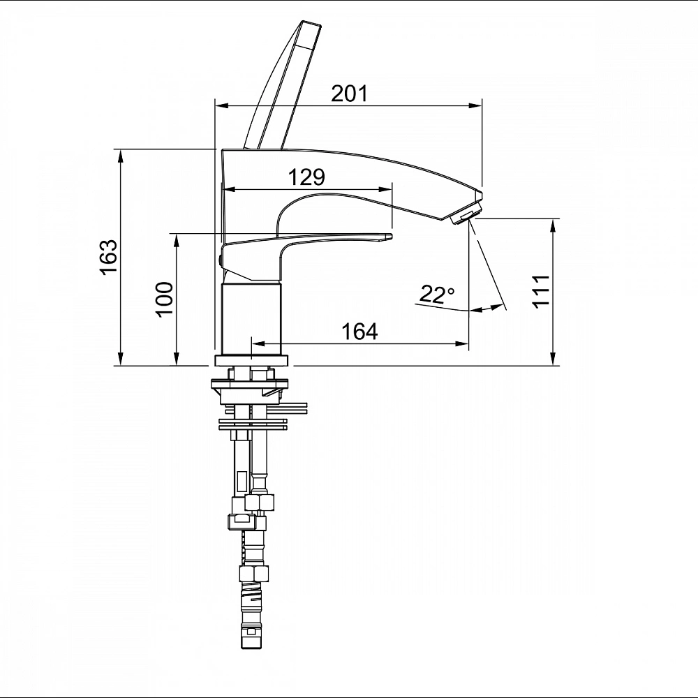 Смеситель на борт ванны Raglo R01.31, хром от магазина Vanna-Vanna.ru!