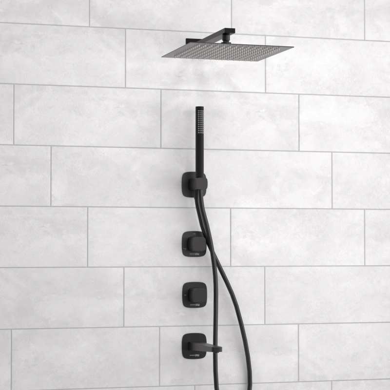Душевой комплект WasserKRAFT Nuthe A9151.265.315.219.162.327.242.217 черный Soft-touch от магазина Vanna-Vanna.ru!