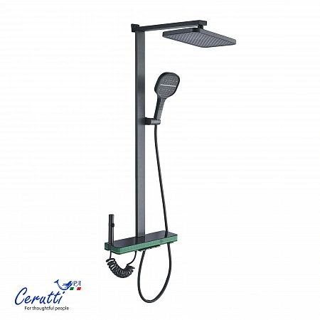 Душевая стойка Ceruttispa NANNI графит от магазина Vanna-Vanna.ru!