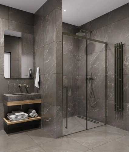 Душевая дверь Timo TDSS-150/13C-8L, 1500*2000, профиль никель, стекло прозрачное 8 мм от магазина Vanna-Vanna.ru!